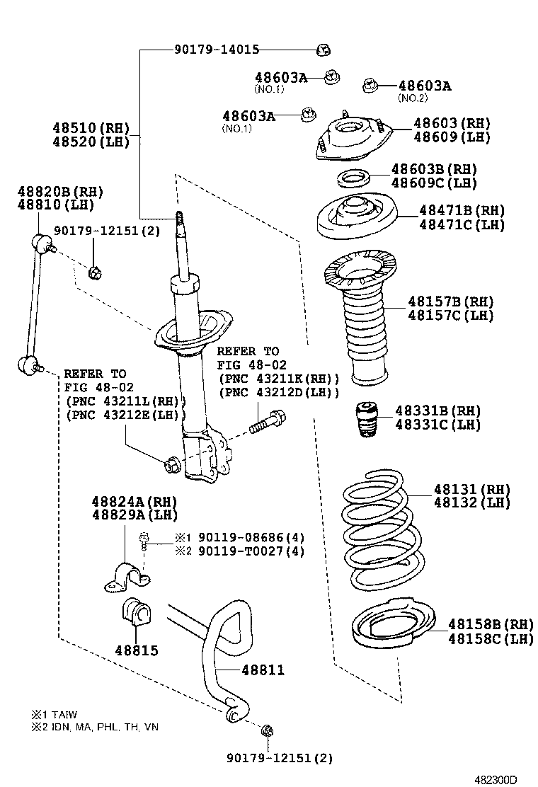  CAMRY HYBRID ASIA |  FRONT SPRING SHOCK ABSORBER