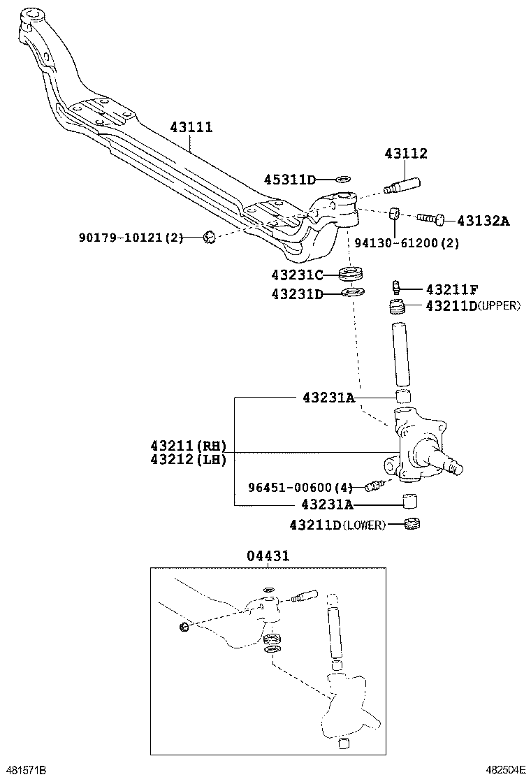  DYNA |  FRONT AXLE ARM STEERING KNUCKLE