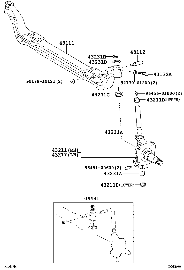  DYNA |  FRONT AXLE ARM STEERING KNUCKLE