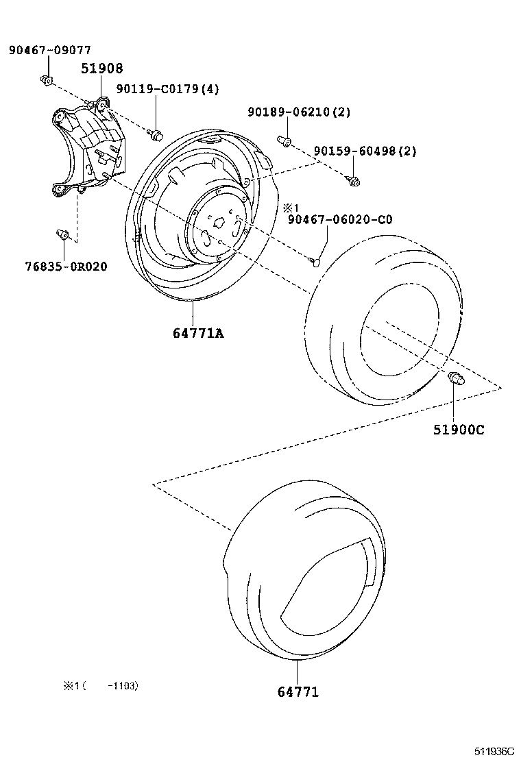  RAV4 CHINA |  SPARE WHEEL CARRIER