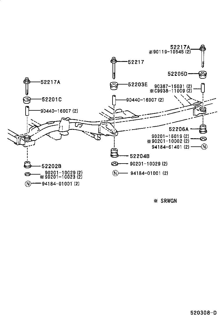  HILUX |  CAB MOUNTING BODY MOUNTING