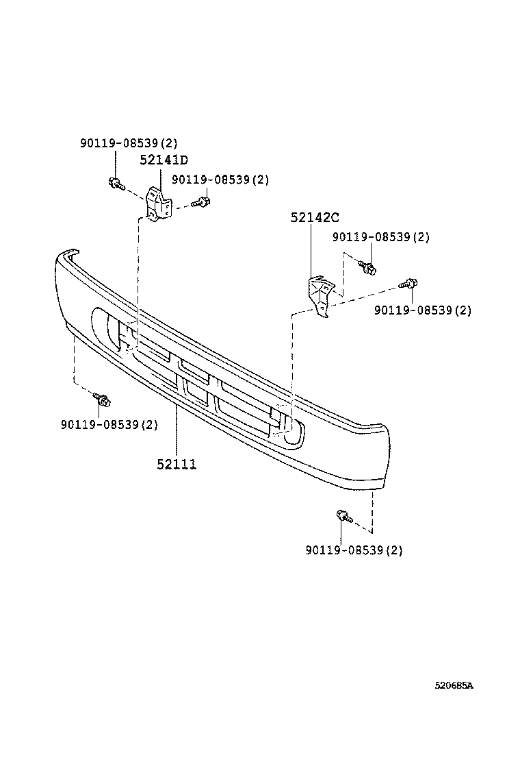  COASTER CHINA |  FRONT BUMPER BUMPER STAY