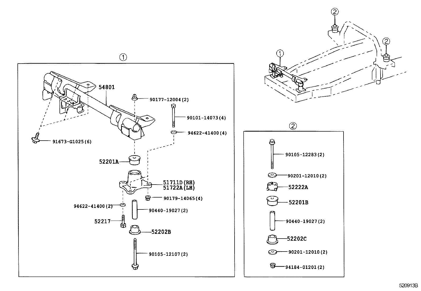  DYNA |  CAB MOUNTING BODY MOUNTING