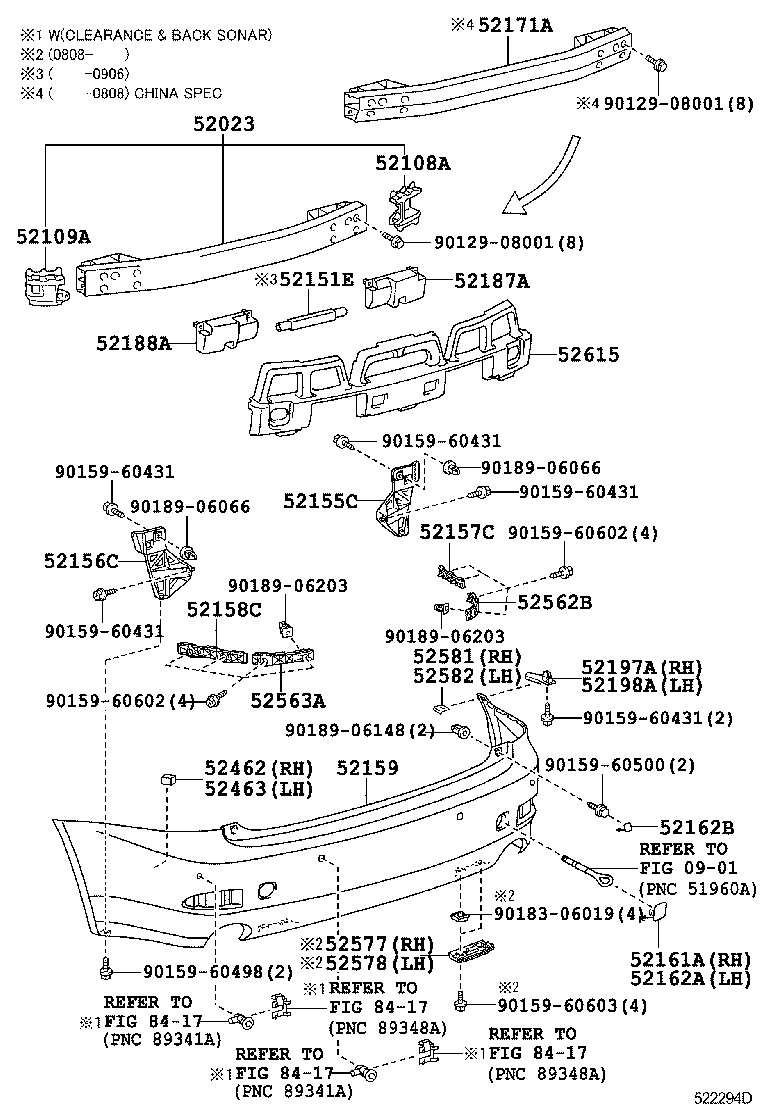  IS250 300 |  REAR BUMPER BUMPER STAY