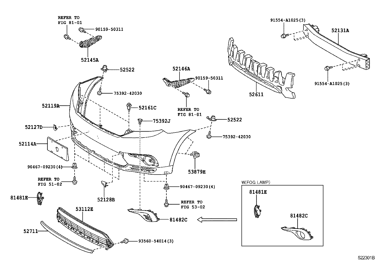  HIGHLANDER KLUGER |  FRONT BUMPER BUMPER STAY