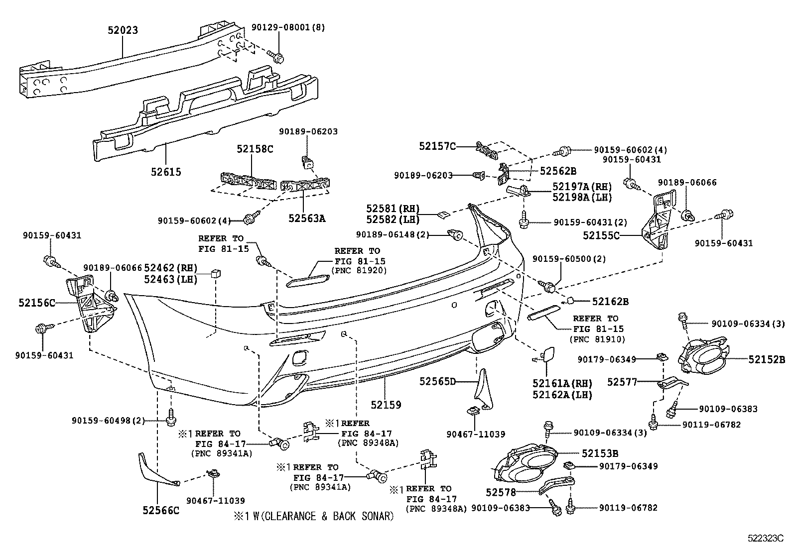  IS F |  REAR BUMPER BUMPER STAY