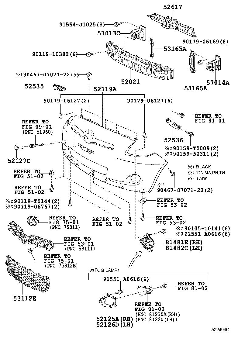  YARIS ASIA |  FRONT BUMPER BUMPER STAY