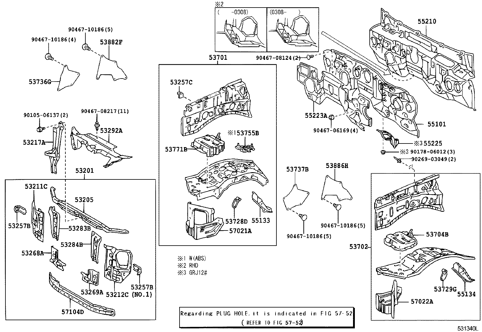  LAND CRUISER PRADO |  FRONT FENDER APRON DASH PANEL
