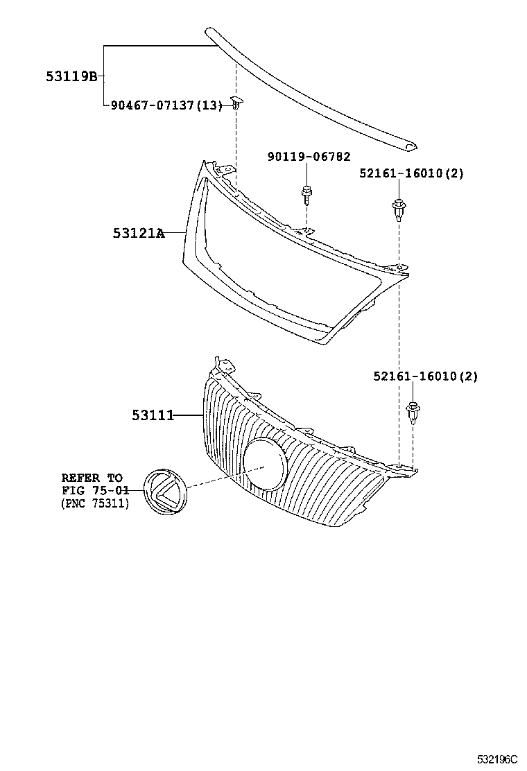  IS250 300 |  RADIATOR GRILLE