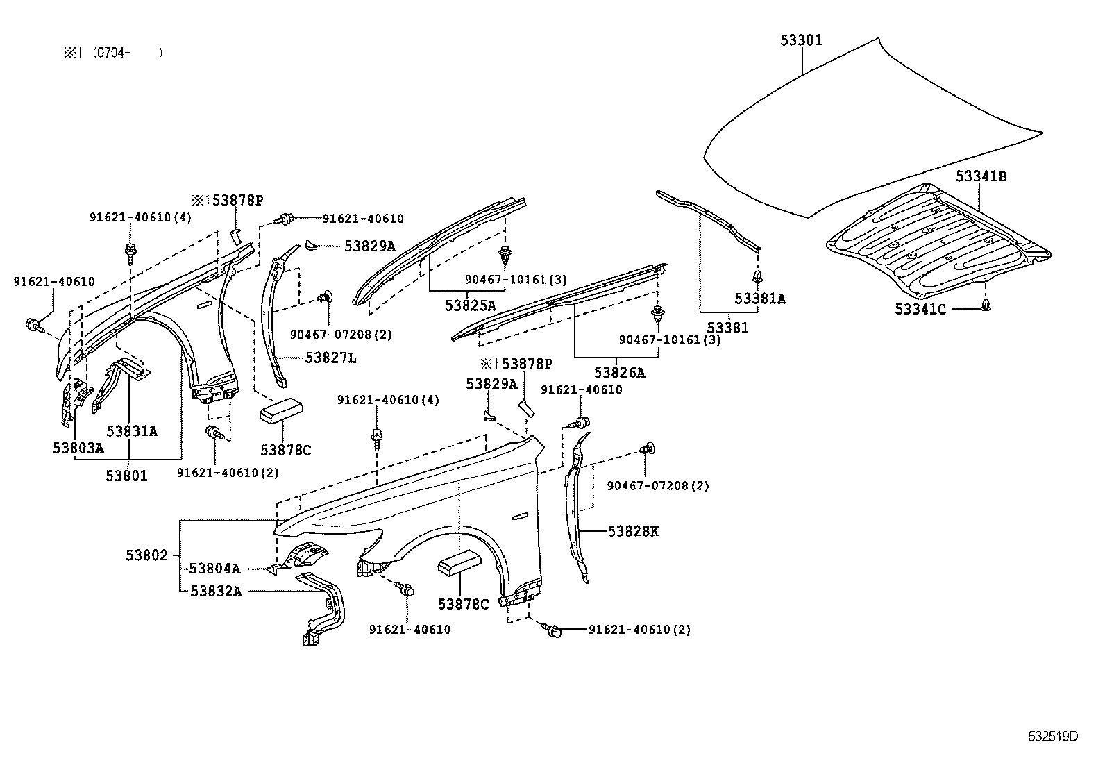  LS600H 600HL |  HOOD FRONT FENDER