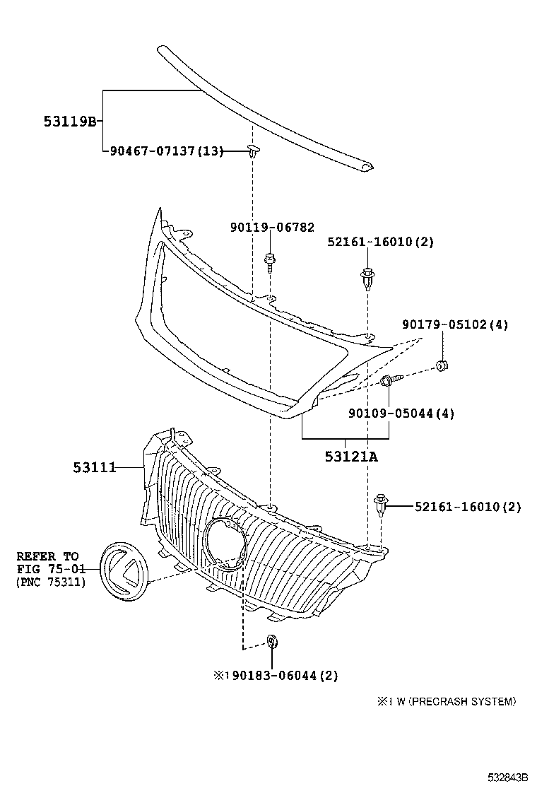  IS250 300 |  RADIATOR GRILLE