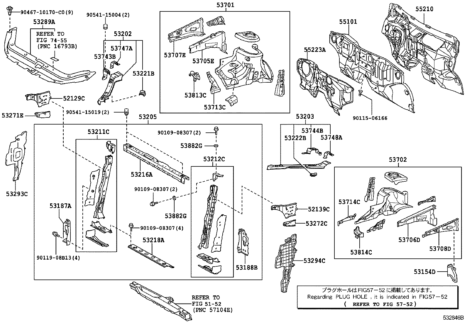  RAV4 |  FRONT FENDER APRON DASH PANEL