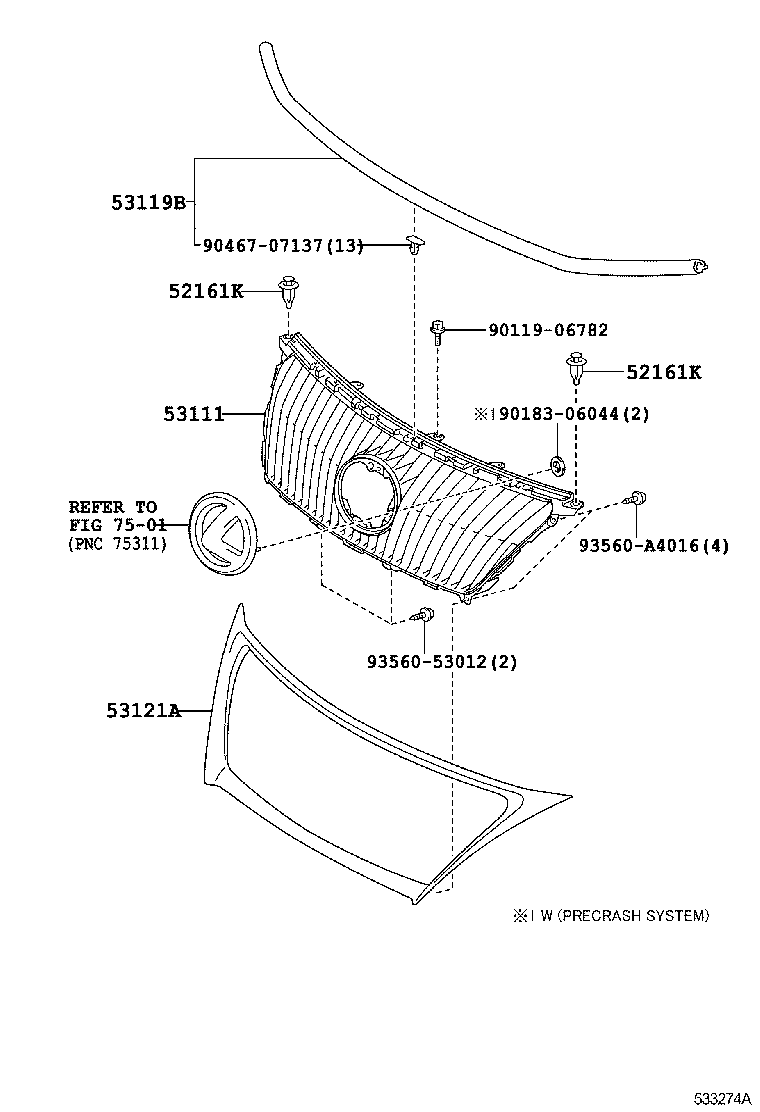  IS250 300 |  RADIATOR GRILLE