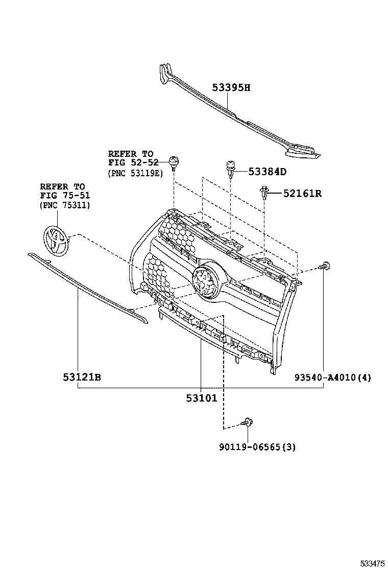  RAV4 CHINA |  RADIATOR GRILLE