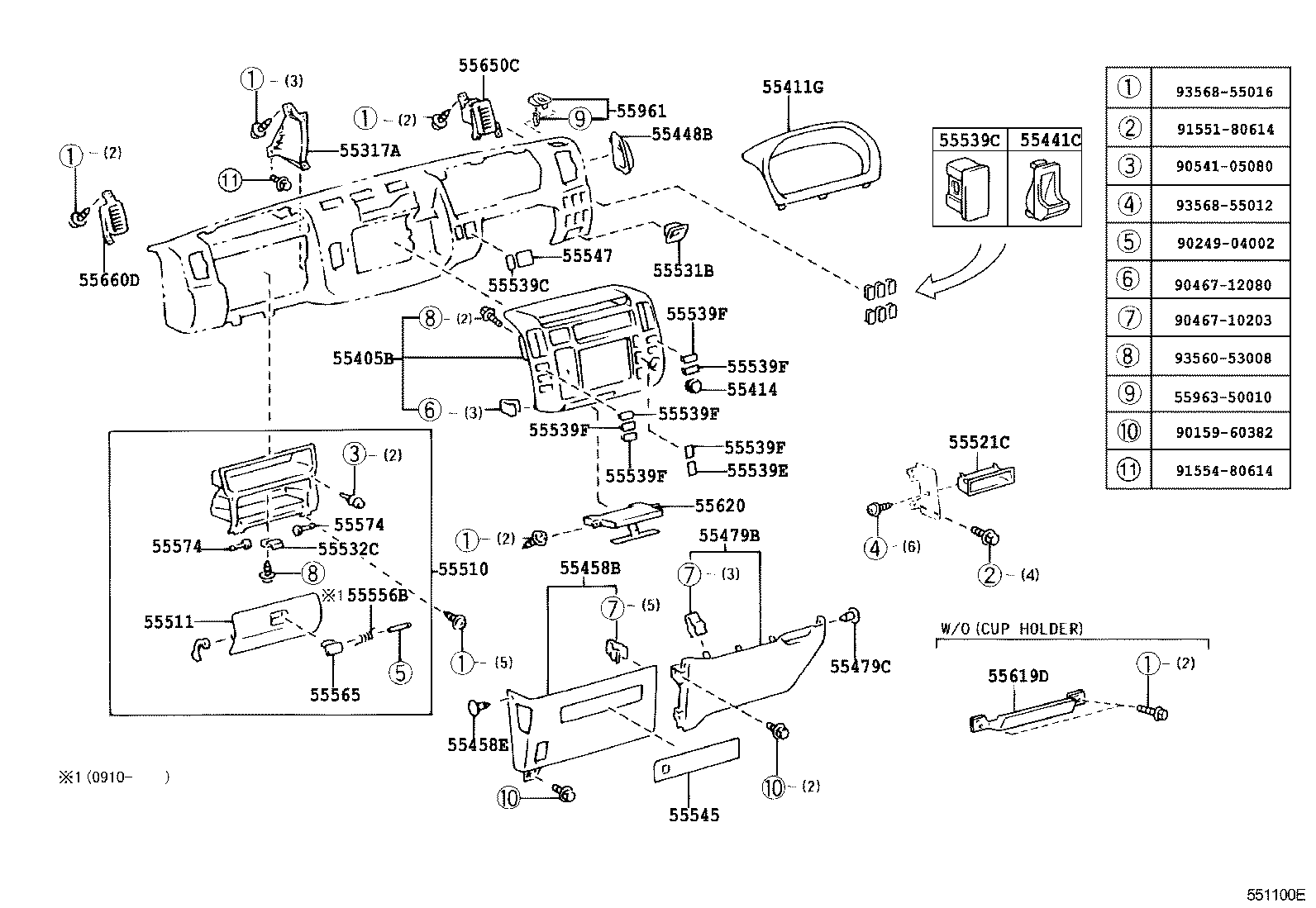  DYNA |  INSTRUMENT PANEL GLOVE COMPARTMENT