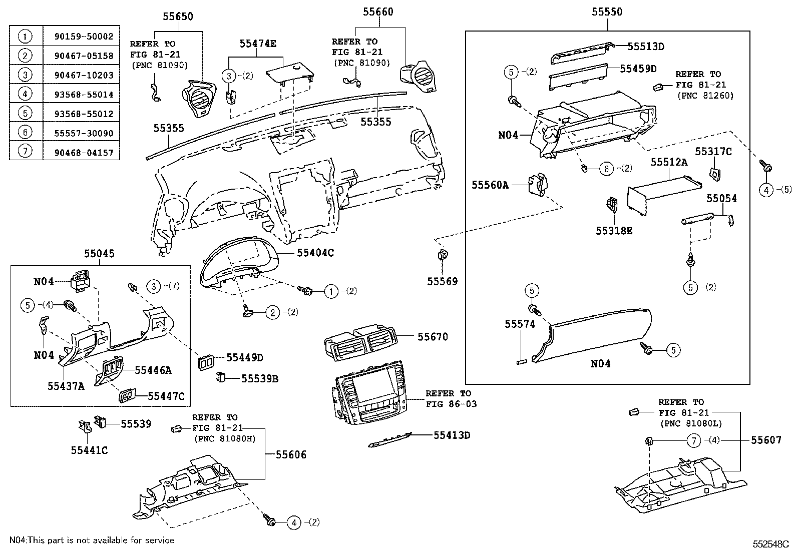  IS F |  INSTRUMENT PANEL GLOVE COMPARTMENT