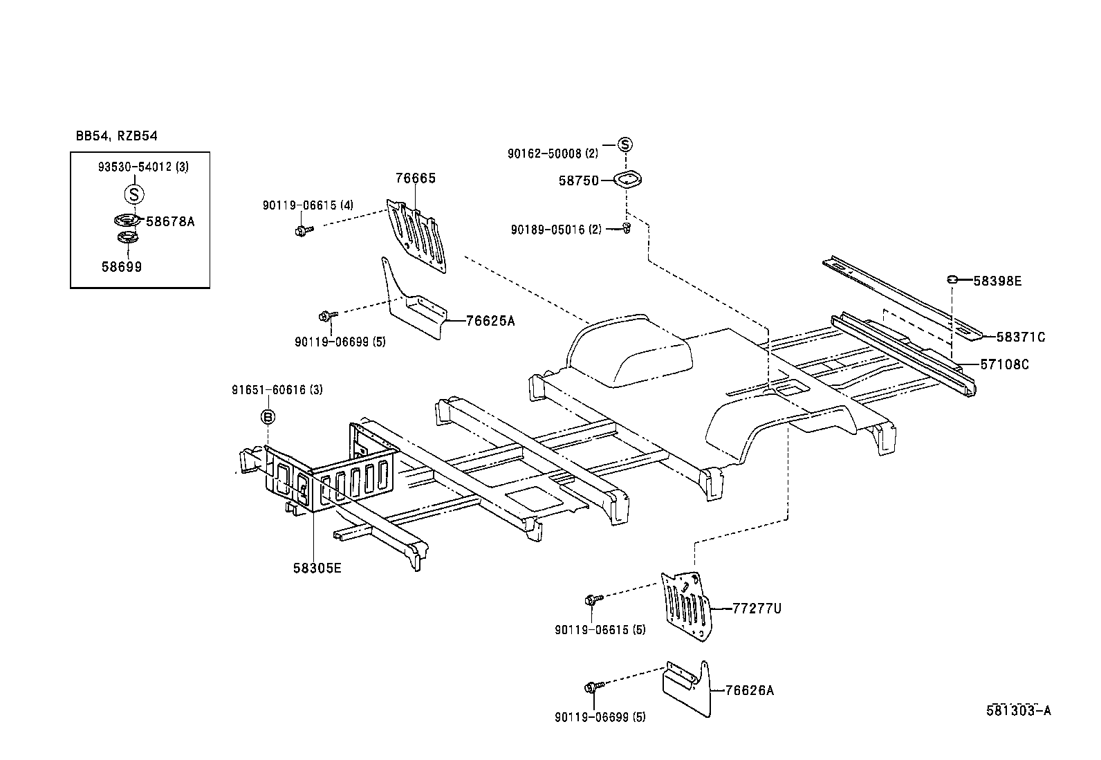  COASTER CHINA |  REAR FLOOR PANEL REAR FLOOR MEMBER