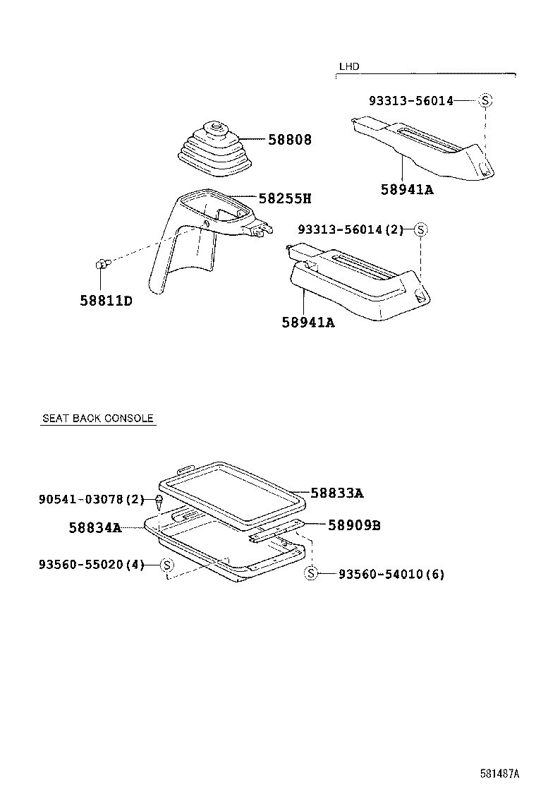  DYNA |  CONSOLE BOX BRACKET