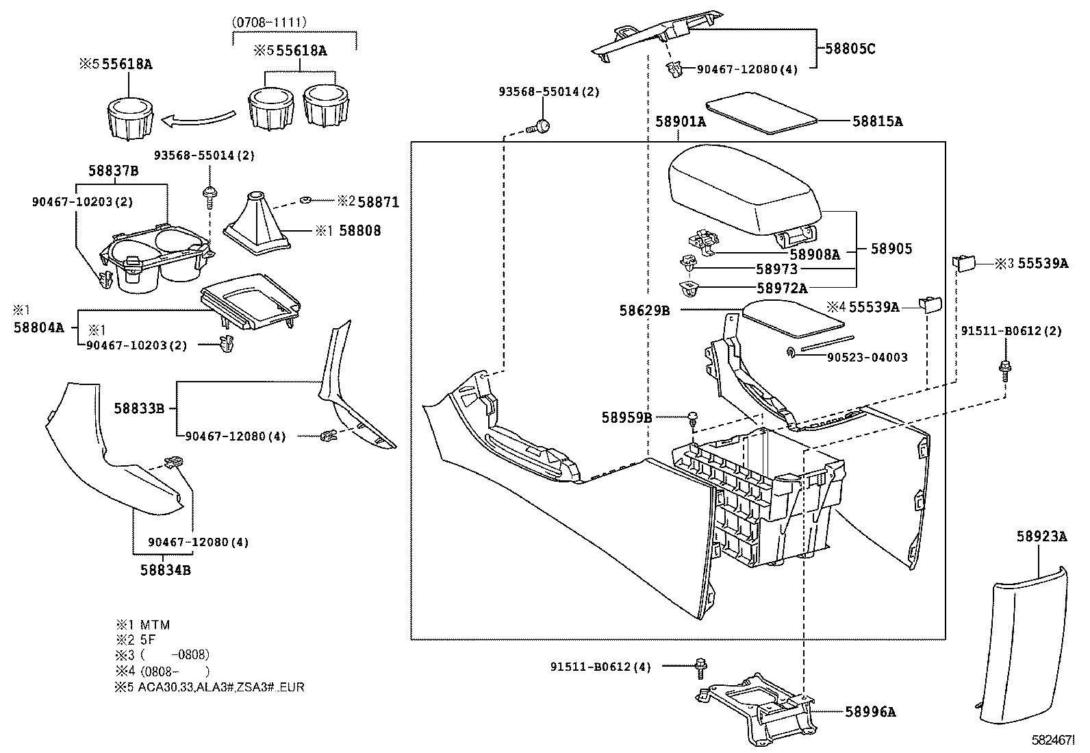  RAV4 |  CONSOLE BOX BRACKET