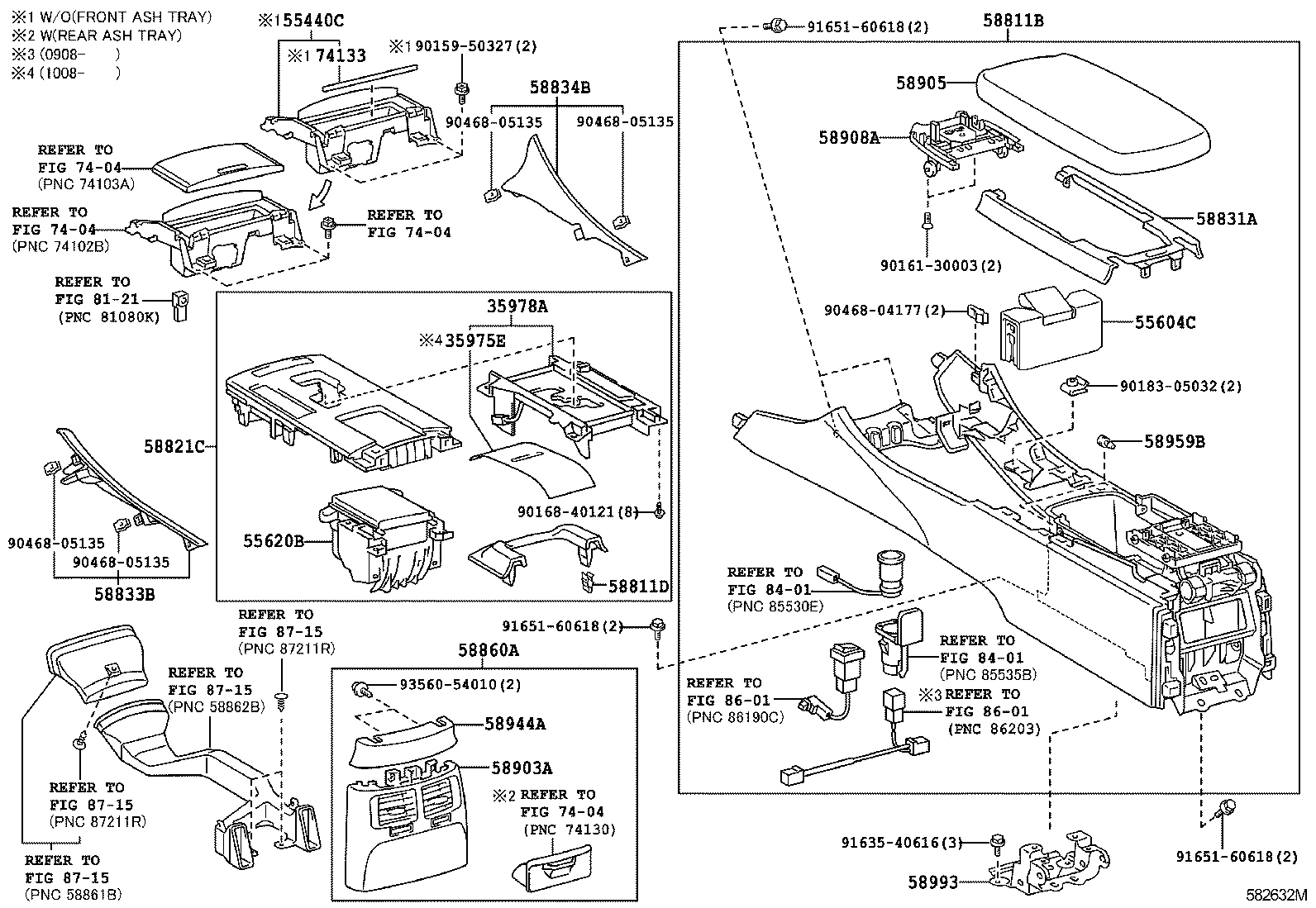  IS250 300 |  CONSOLE BOX BRACKET