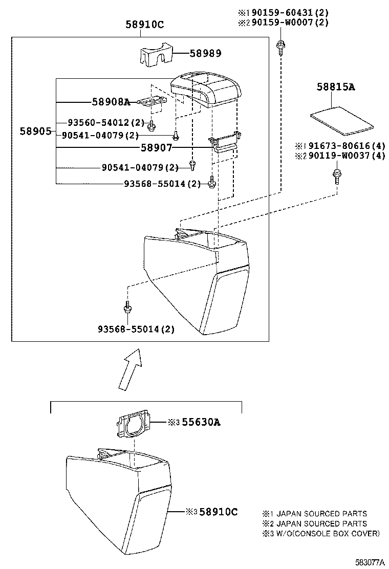  AURIS UKP |  CONSOLE BOX BRACKET