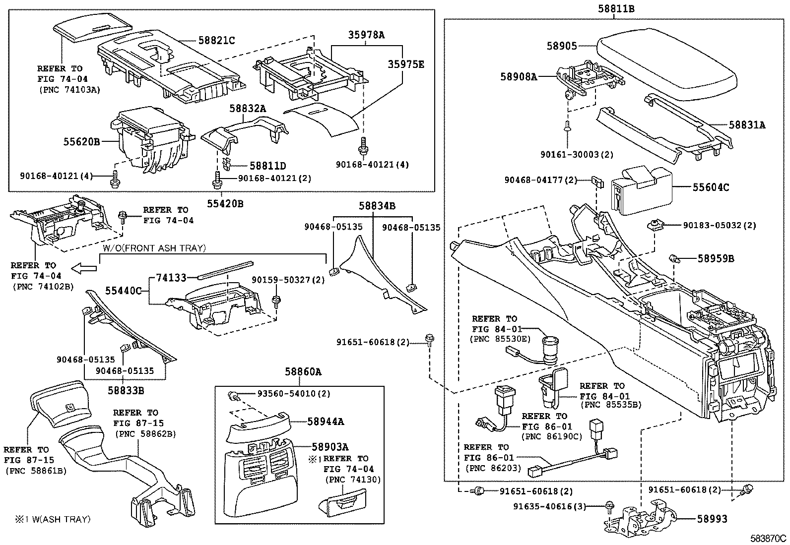  IS F |  CONSOLE BOX BRACKET