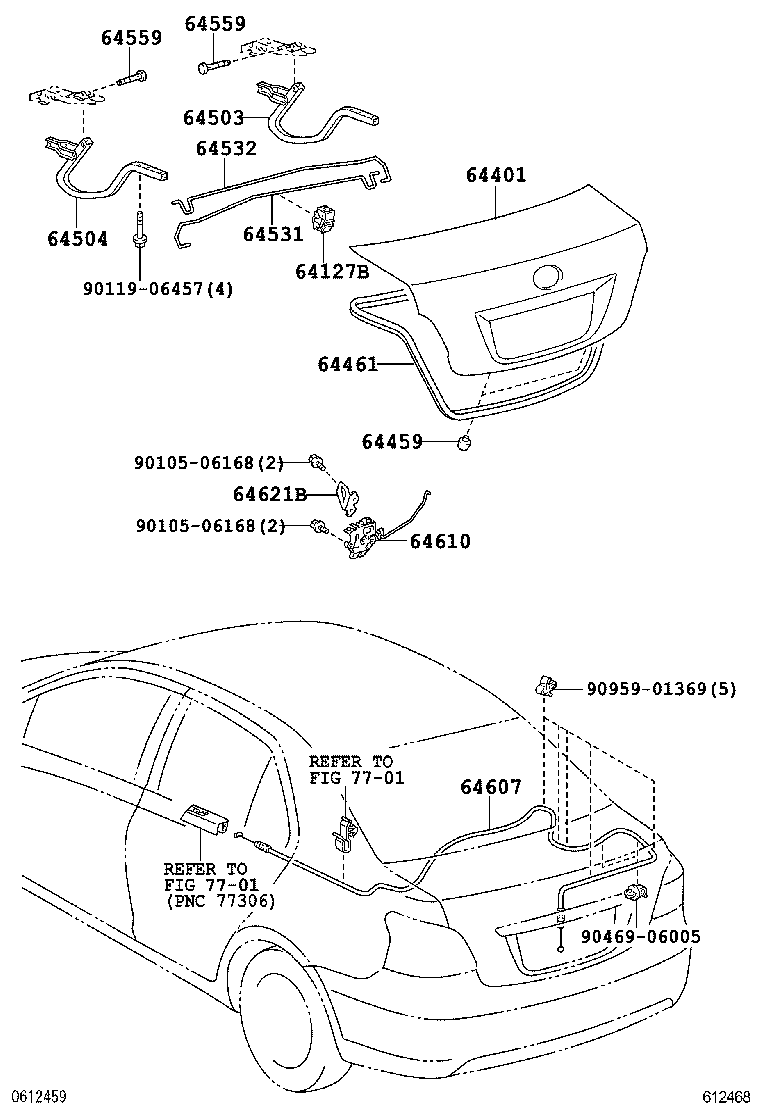  YARIS |  LUGGAGE COMPARTMENT DOOR LOCK