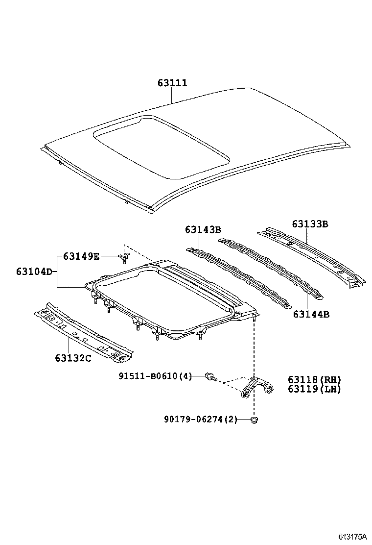 VIOS CHINA |  ROOF PANEL BACK WINDOW GLASS