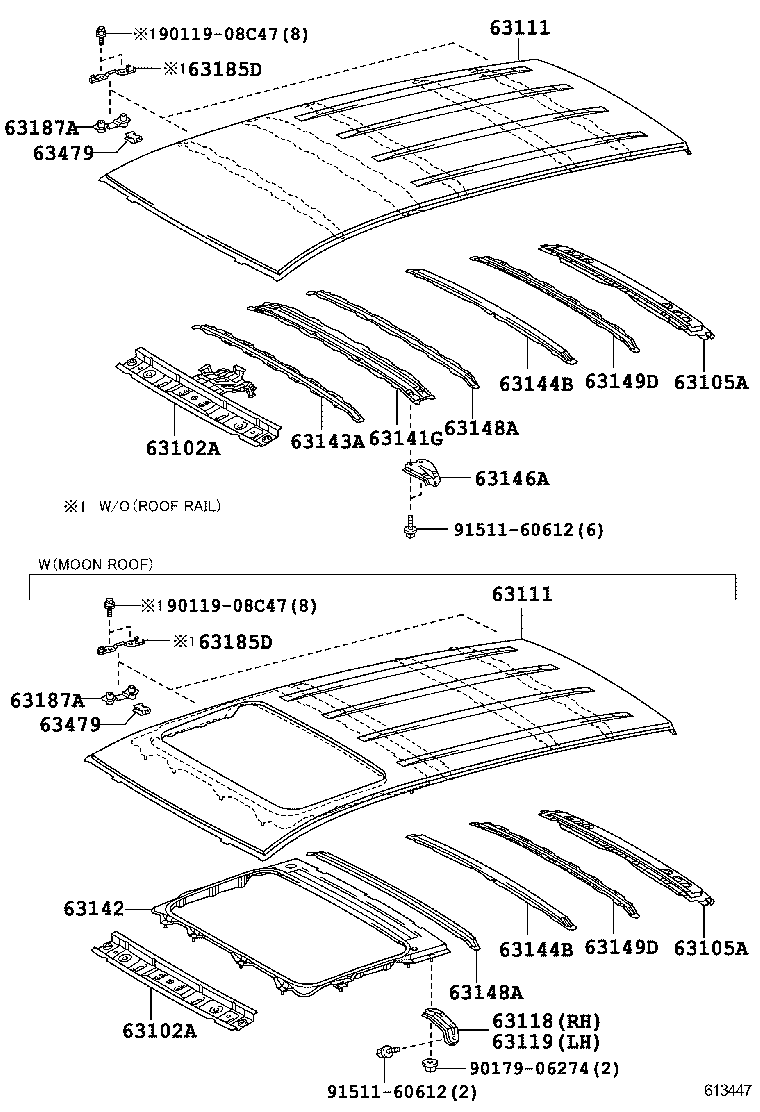  RAV4 CHINA |  ROOF PANEL BACK PANEL