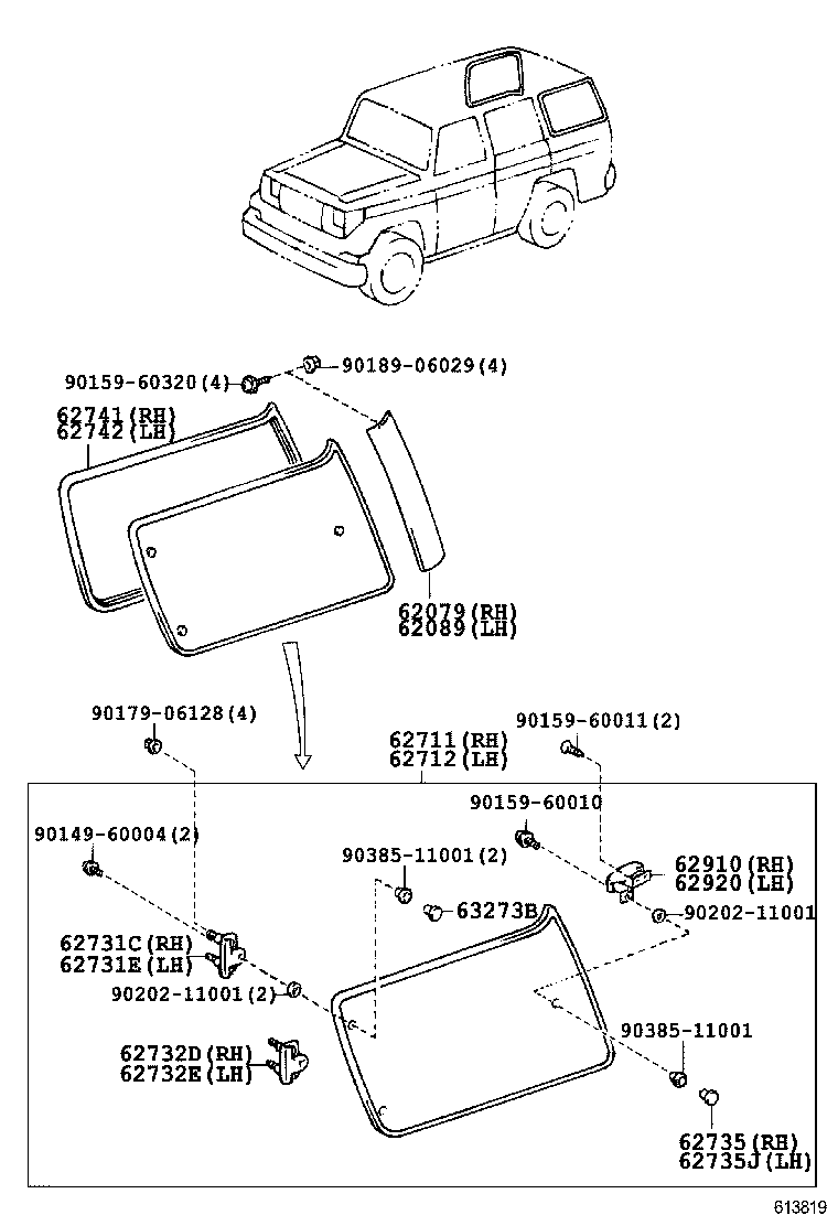  LAND CRUISER 70 |  SIDE WINDOW