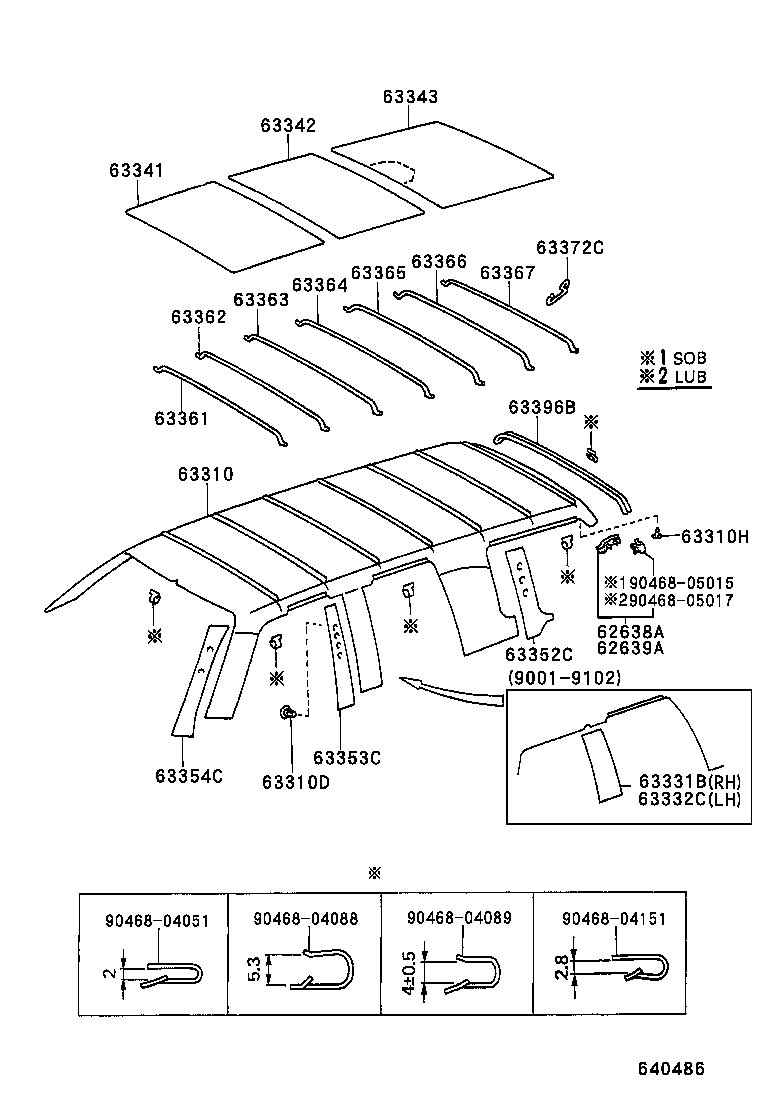  LAND CRUISER 80 |  ROOF HEADLINING SILENCER PAD