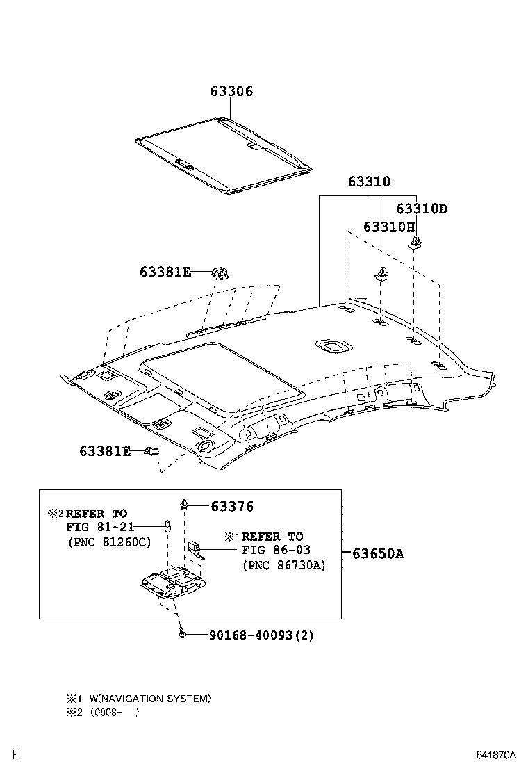  ES240 350 |  ROOF HEADLINING SILENCER PAD