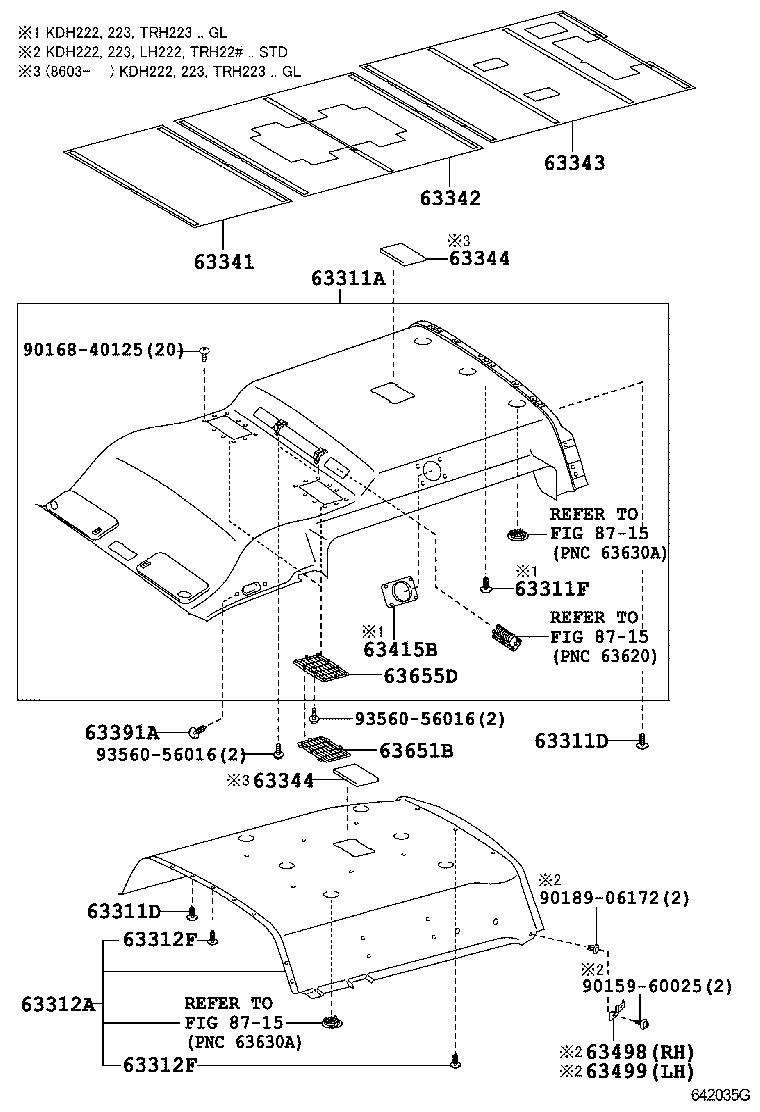  HIACE |  ROOF HEADLINING SILENCER PAD