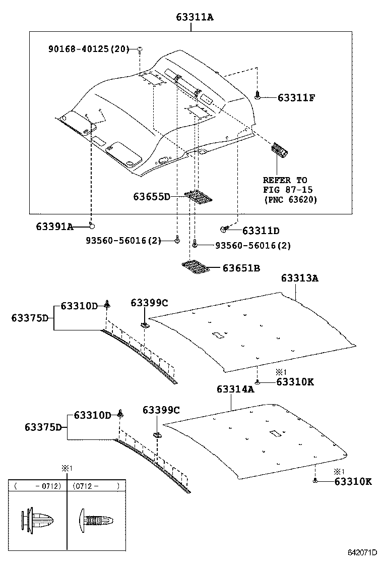  HIACE |  ROOF HEADLINING SILENCER PAD