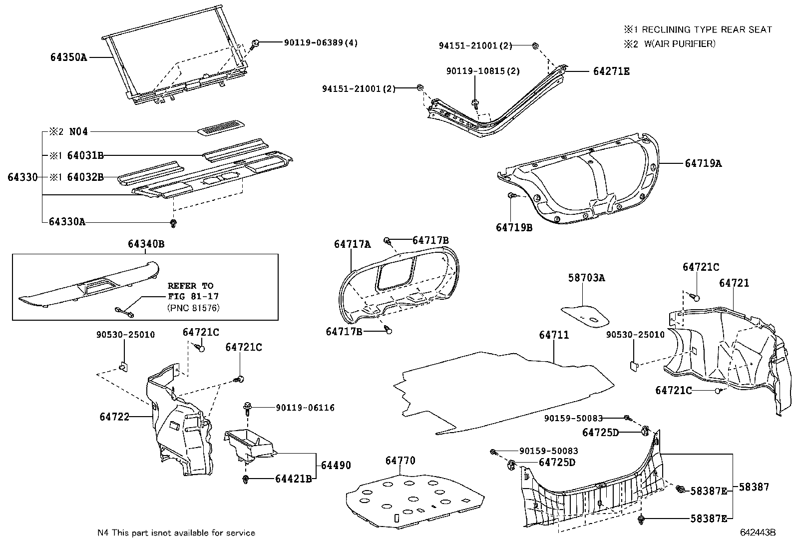 CAMRY HYBRID ASIA | PACKAGE TRAY PANEL LUGGAGE COMPARTMENT MAT
