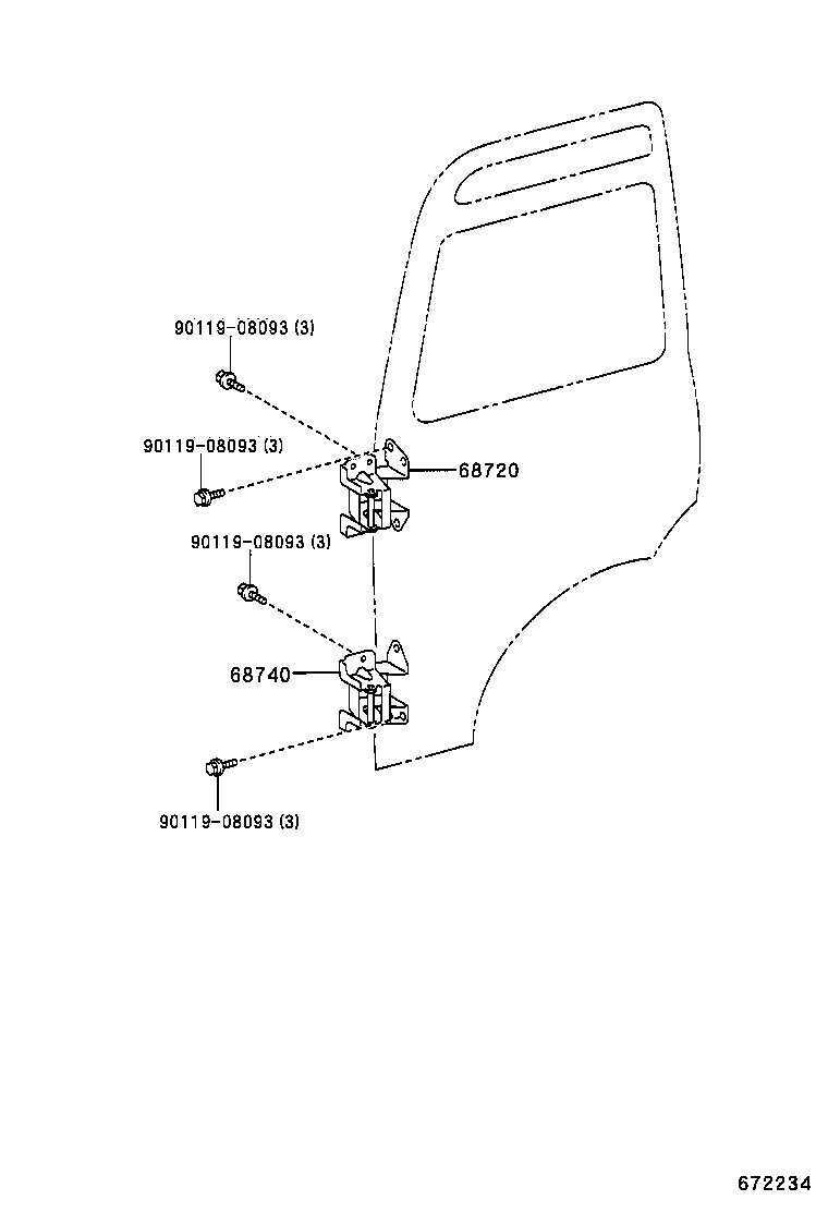  COASTER CHINA |  FRONT DOOR WINDOW REGULATOR HINGE