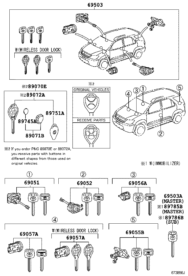  FORTUNER |  LOCK CYLINDER SET