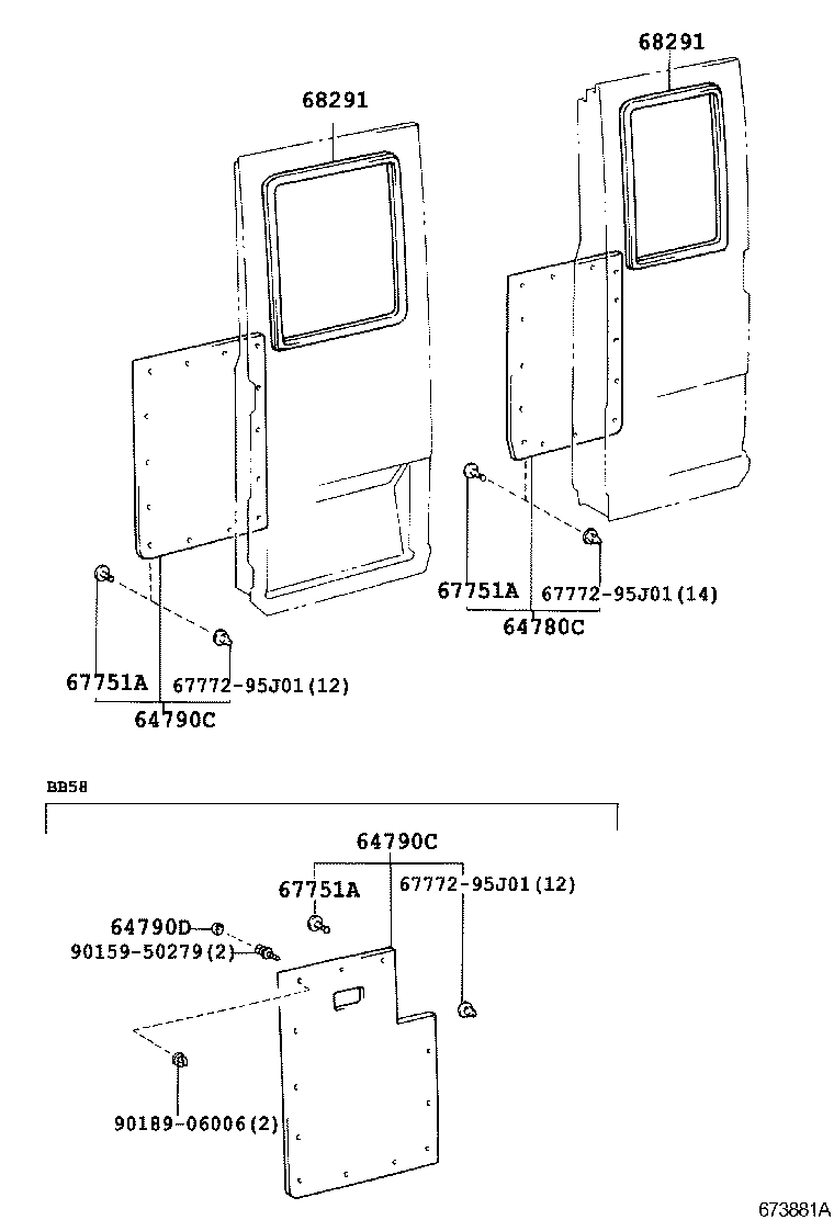  COASTER |  BACK DOOR PANEL GLASS