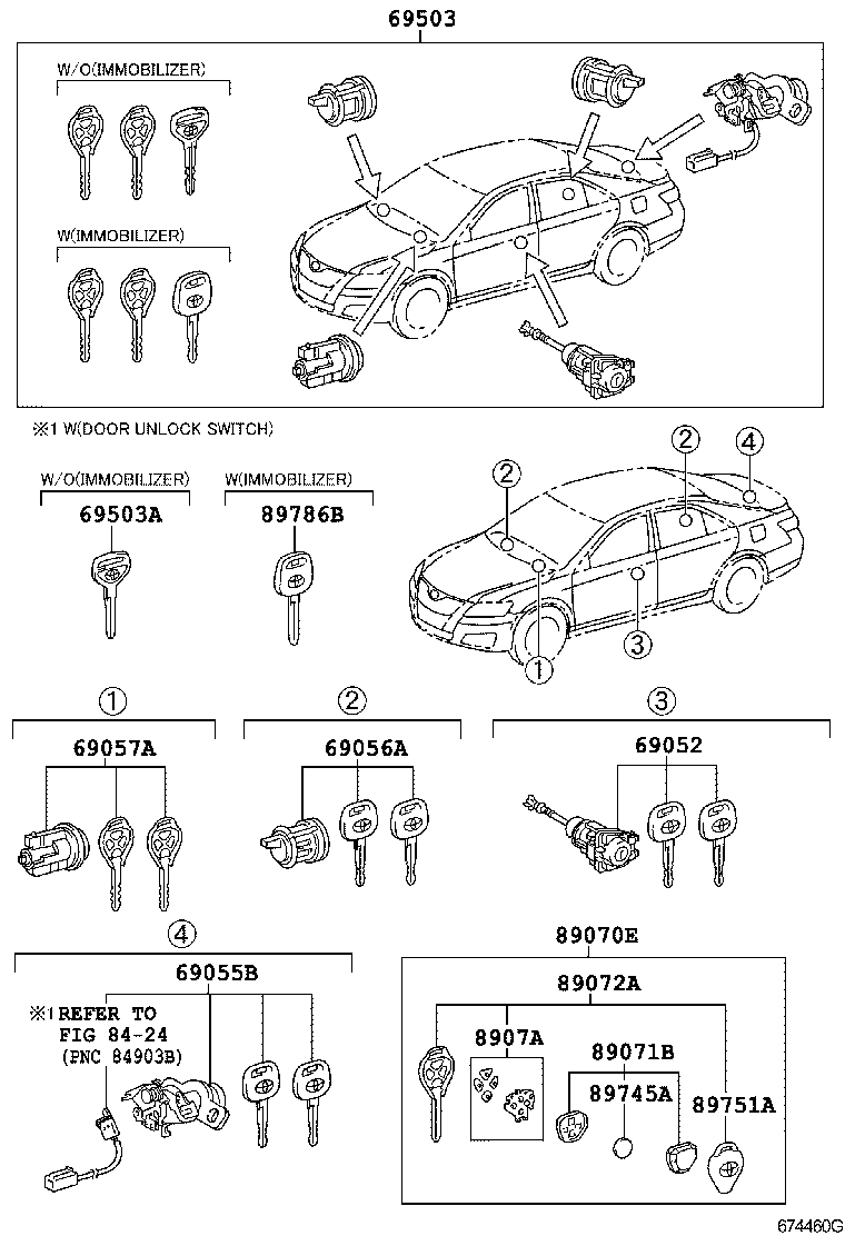  CAMRY HYBRID ASIA |  LOCK CYLINDER SET