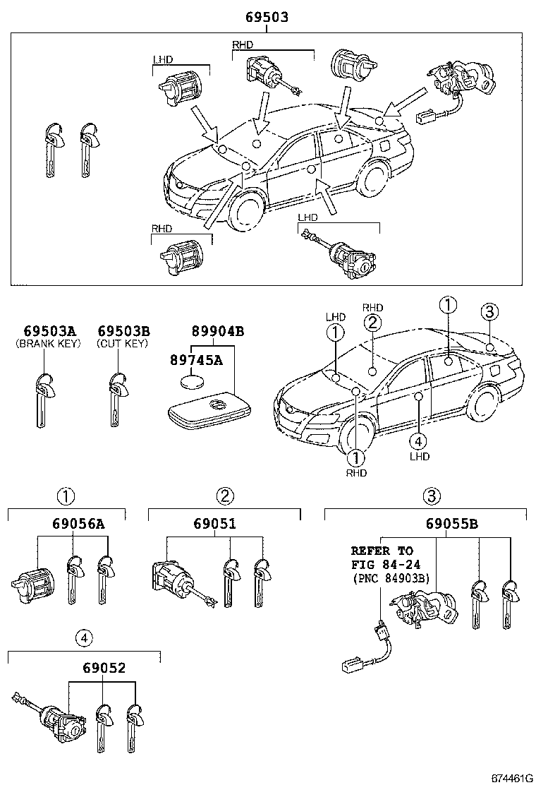  CAMRY HYBRID ASIA |  LOCK CYLINDER SET