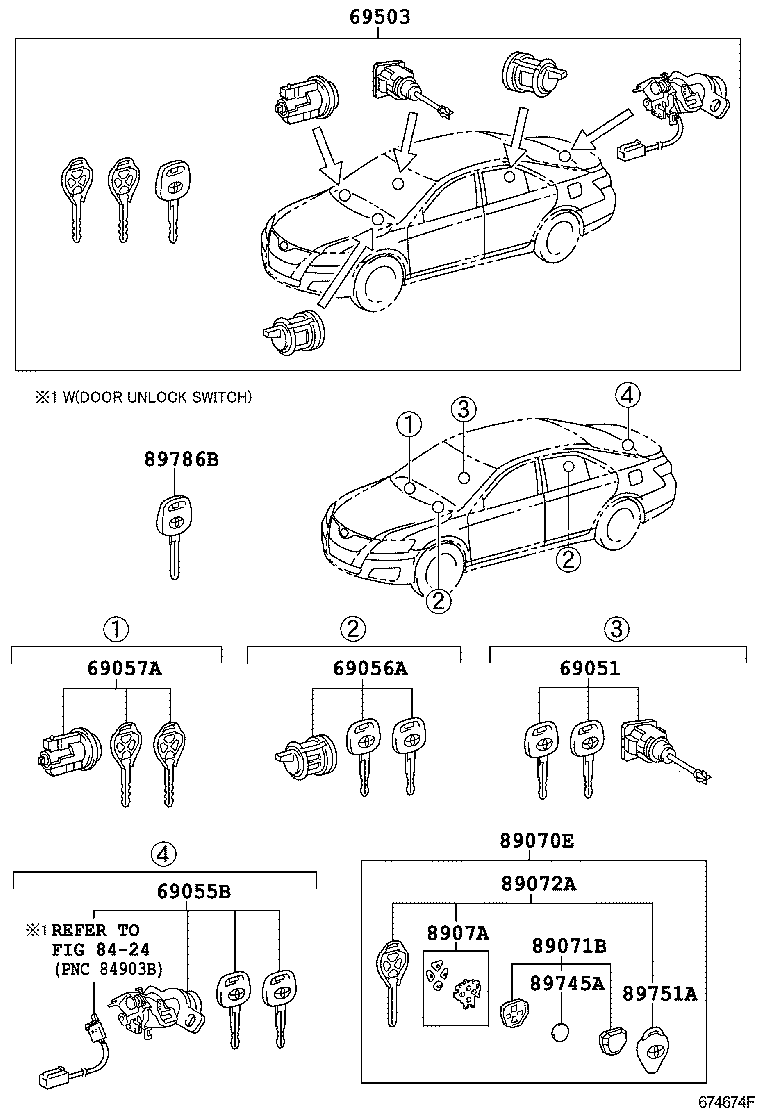  CAMRY HYBRID ASIA |  LOCK CYLINDER SET