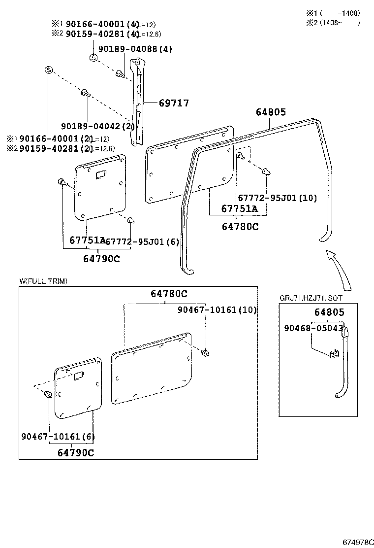  LAND CRUISER 70 |  BACK DOOR PANEL GLASS