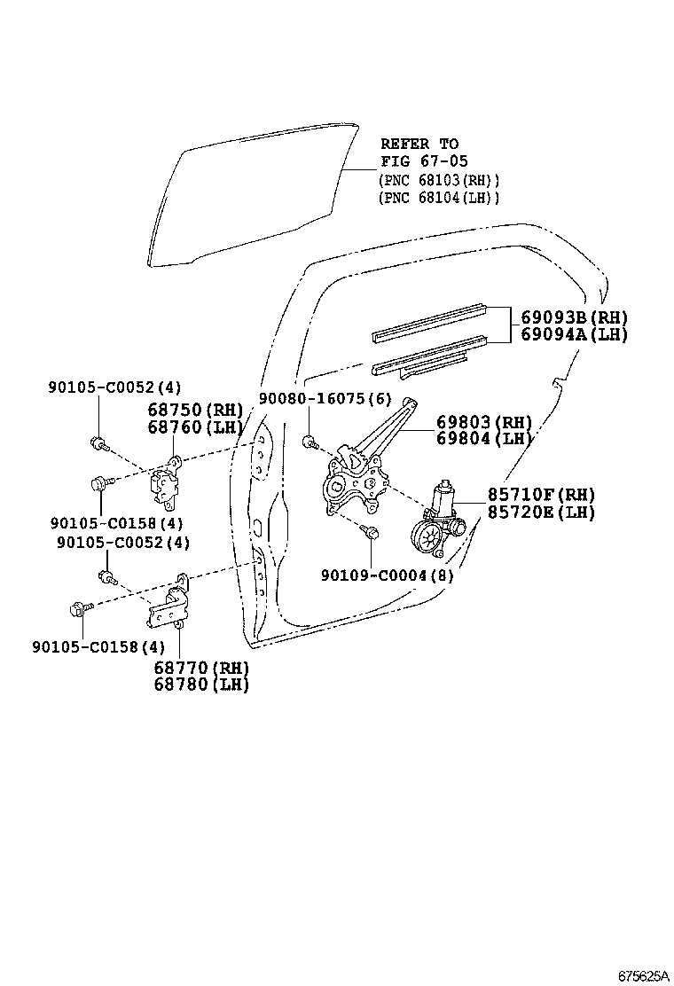  VIOS CHINA |  REAR DOOR WINDOW REGULATOR HINGE