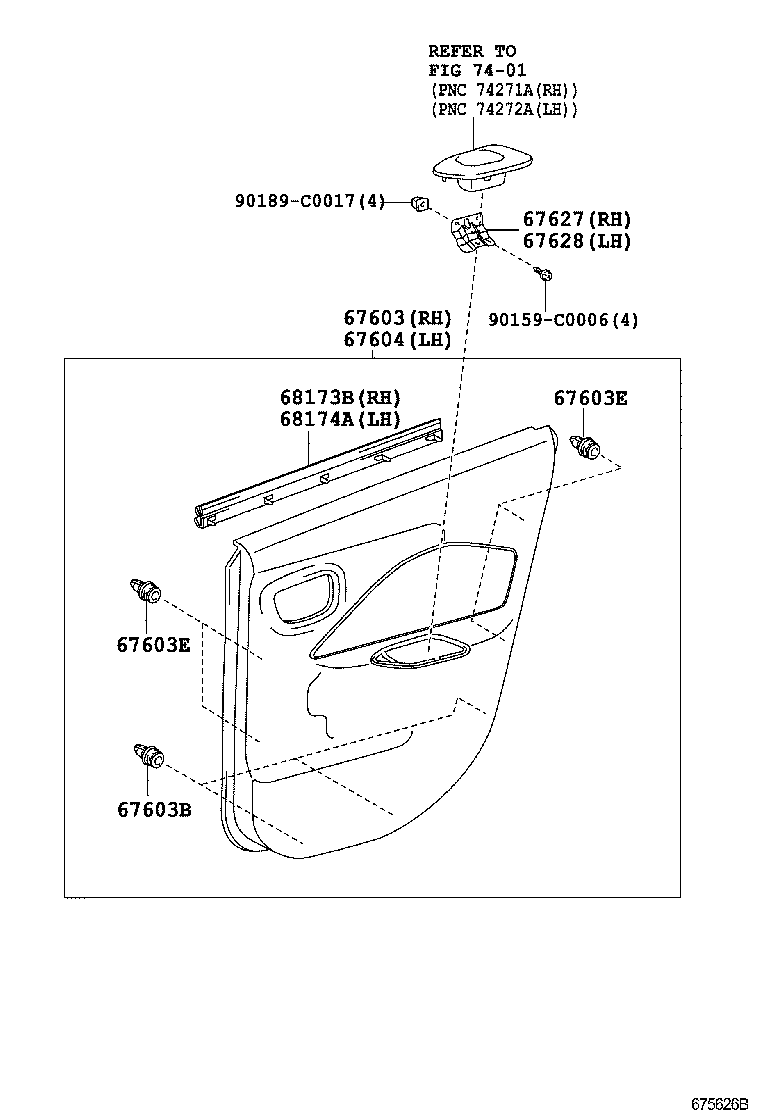  VIOS CHINA |  REAR DOOR PANEL GLASS