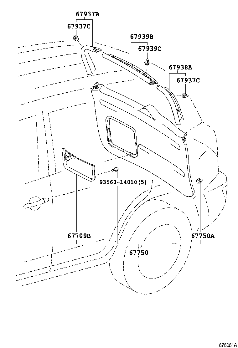  RAV4 CHINA |  BACK DOOR PANEL GLASS