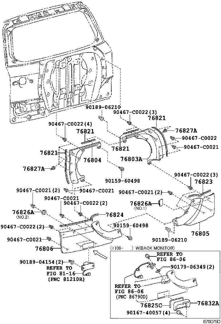  RAV4 CHINA |  BACK DOOR PANEL GLASS