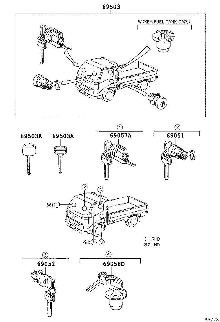  DYNA |  LOCK CYLINDER SET