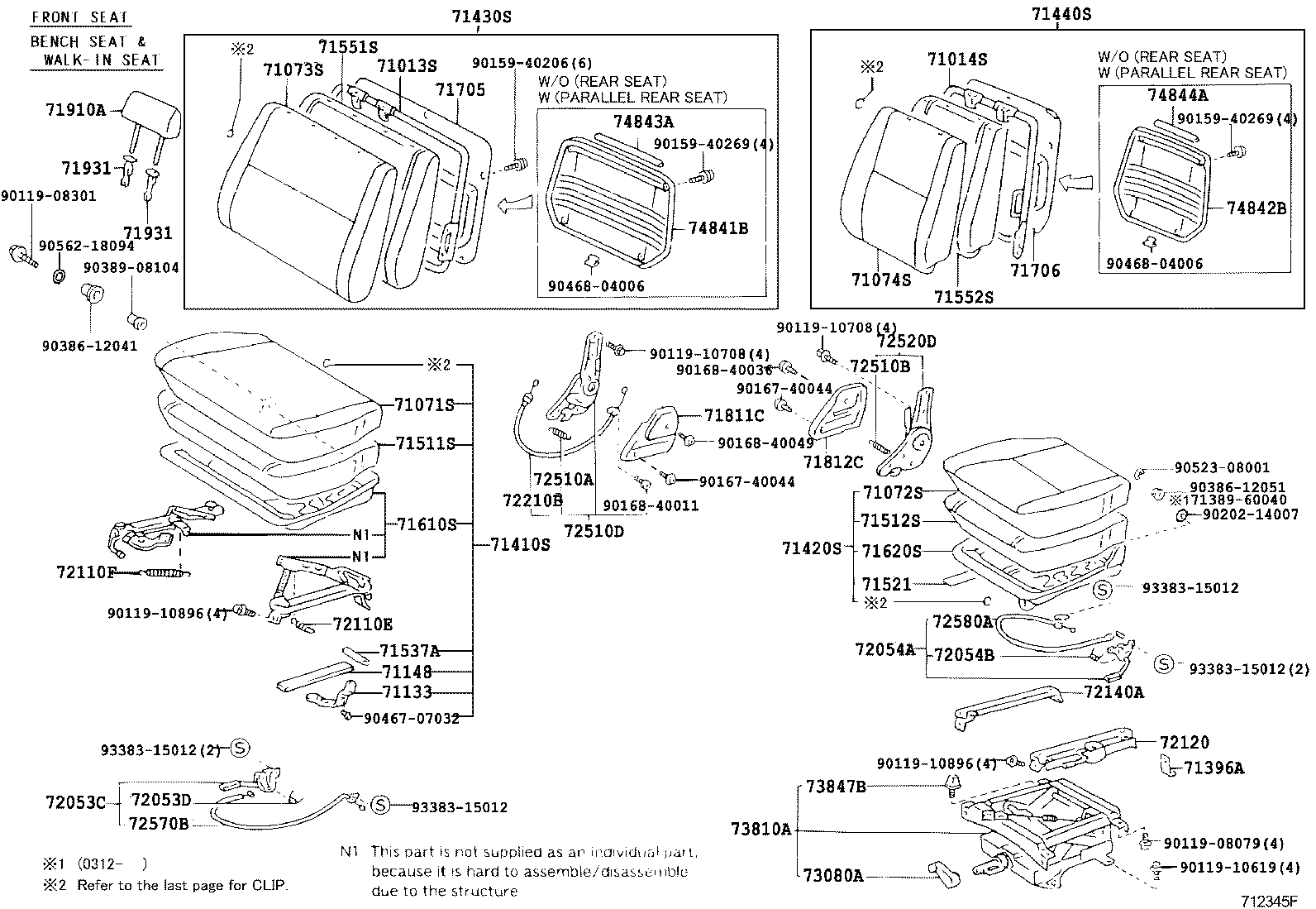  LAND CRUISER 70 |  SEAT SEAT TRACK