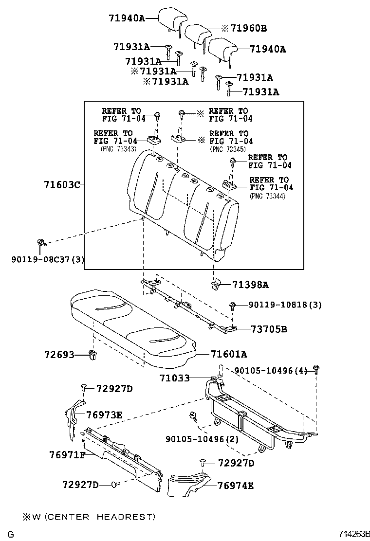  YARIS |  REAR SEAT SEAT TRACK