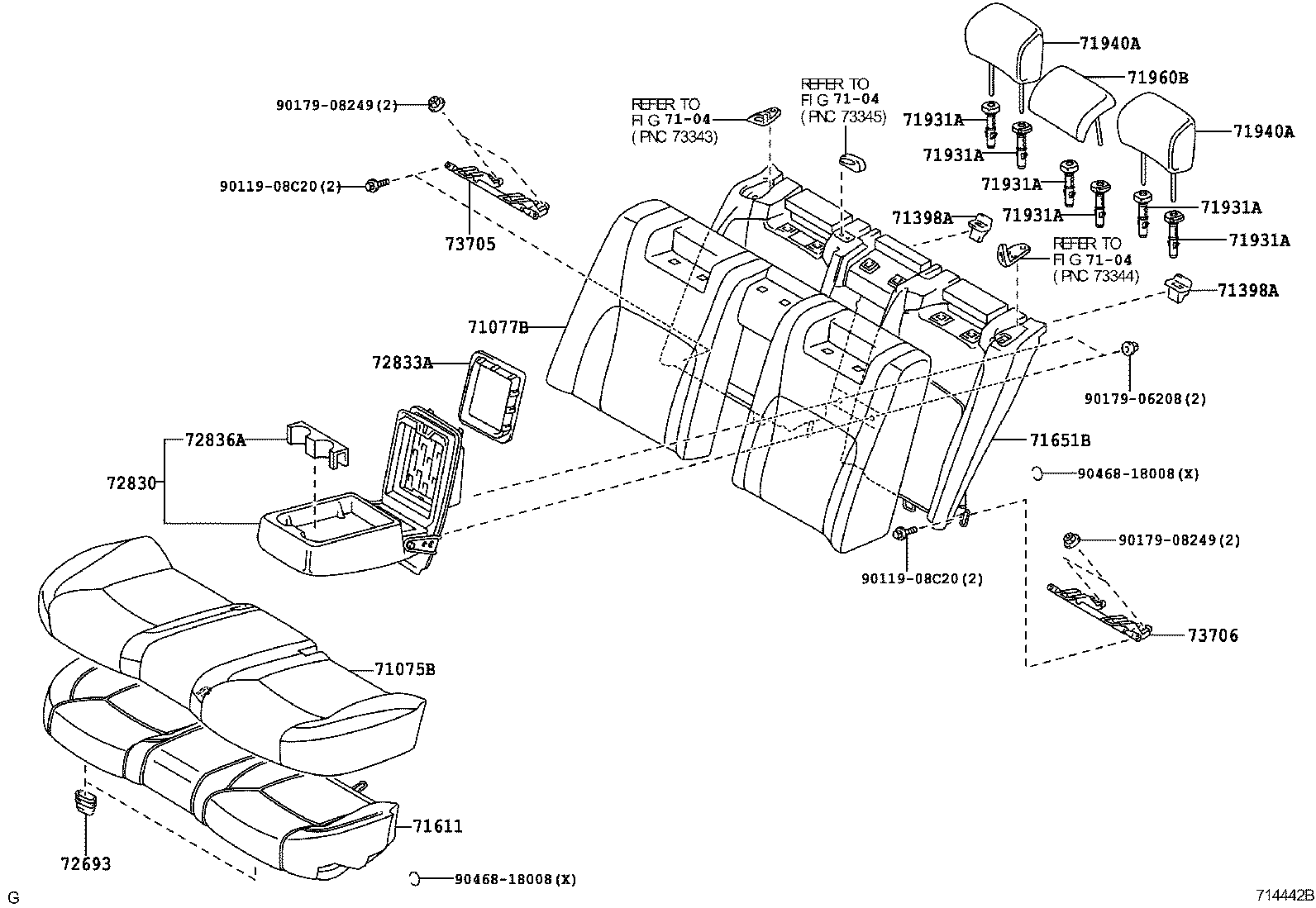  ES240 350 |  REAR SEAT SEAT TRACK